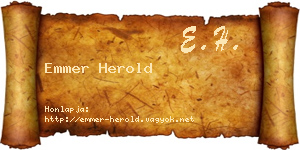 Emmer Herold névjegykártya