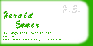 herold emmer business card